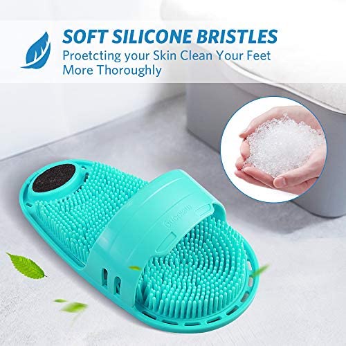 meidong Silicone Shower Foot Scrubber Personal Foot Massage and Cleaning, Non...