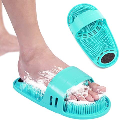 meidong Silicone Shower Foot Scrubber Personal Foot Massage and Cleaning, Non...