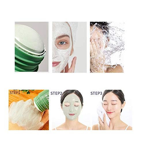 2 Pcs Green Tea Mask Purifying Clay Stick , Face Moisturizes Oil Control Mask...