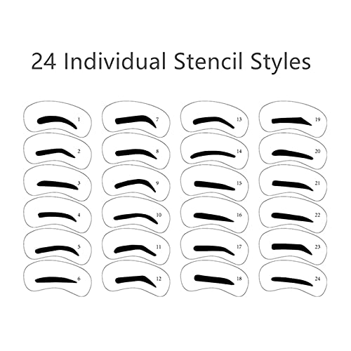 24 Eyebrow stencil , Meilala Eyebrow Shaper Kit ,Reusable Eyebrow Template Ey...