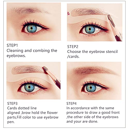 24 Eyebrow stencil , Meilala Eyebrow Shaper Kit ,Reusable Eyebrow Template Ey...