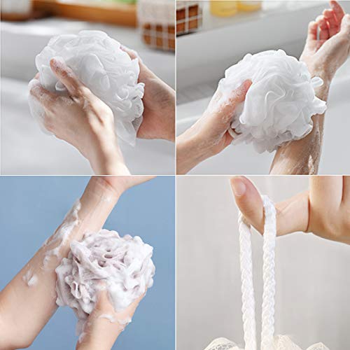 10 Pack of Bath Loofah Shower,Small Size Sponge Pouf Body Scrubber Exfoliator...