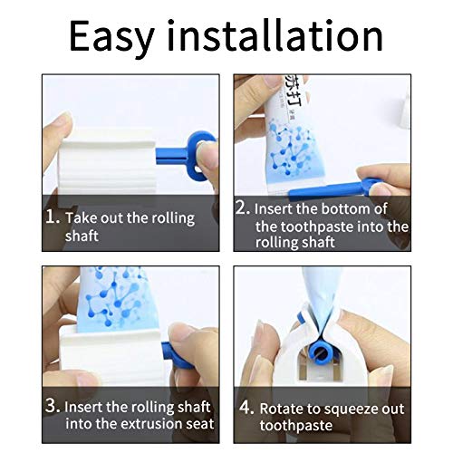 MEIW Toothpaste Squeezer ，Multi-Purpose Rolling Tube Squeezer ，Use for Sque...