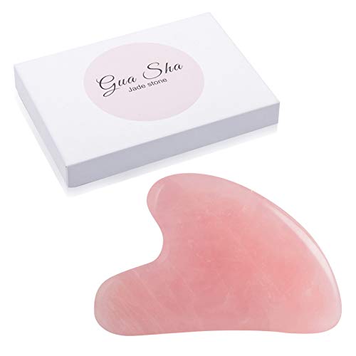 Gua Sha Tool, Natural Jade Stone Gua Sha Board - Ancient Chinese Technique, M...