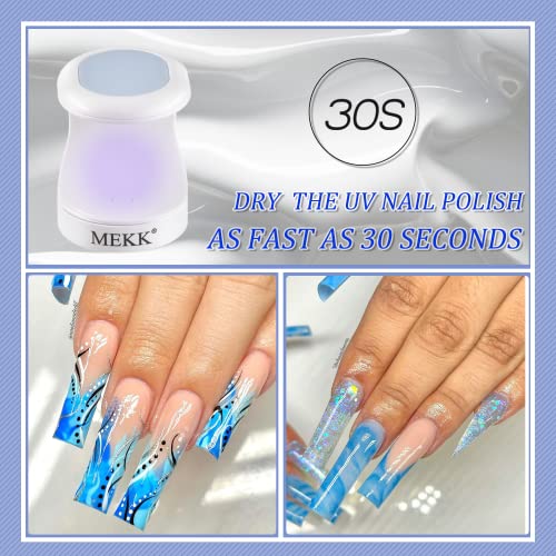 Mini UV LED Nail Lamp MEKK Nail Lamp Mini UV Light for Nails Mini UV Nail Lig...