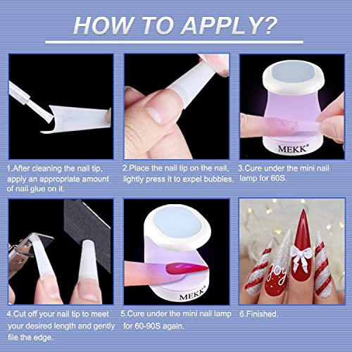 Mini UV LED Nail Lamp MEKK Nail Lamp Mini UV Light for Nails Mini UV Nail Lig...