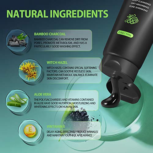 Meliza Blackhead Remover Mask, Peel Off Facial Mask 2 Packs, Charcoal Facial ...