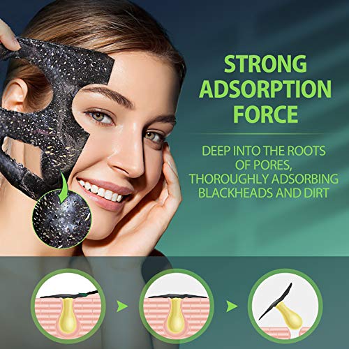 Meliza Blackhead Remover Mask, Peel Off Facial Mask 2 Packs, Charcoal Facial ...