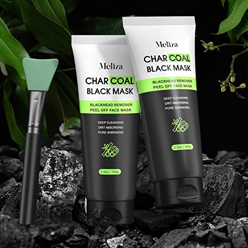 Meliza Blackhead Remover Mask, Peel Off Facial Mask 2 Packs, Charcoal Facial ...