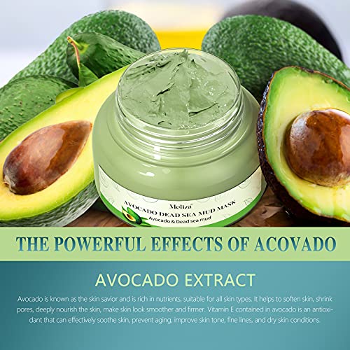 Organic Avocado Clay Mask Meliza Dead Sea Mud Mask Natural Green Tea Healing ...
