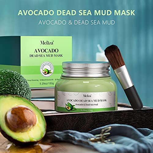 Organic Avocado Clay Mask Meliza Dead Sea Mud Mask Natural Green Tea Healing ...
