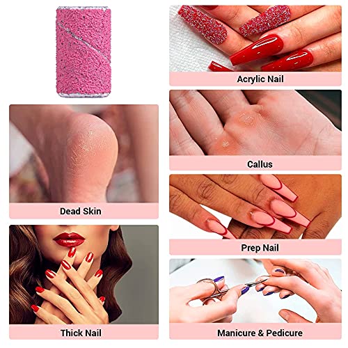 MelodySusie 100 Pcs Nail Drill Bits Sanding Bands for Nail Drill 180 Fine Gri...