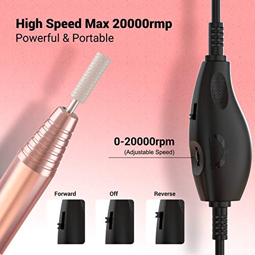 MelodySusie Electric Nail Drill Machine 11 in 1 Kit, Portable Electric Nail F...