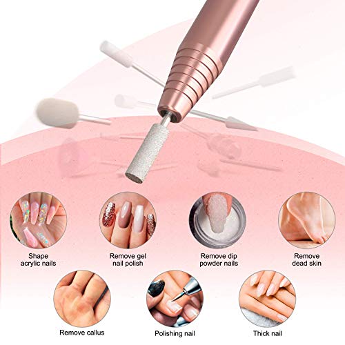 MelodySusie Electric Nail Drill Machine 11 in 1 Kit, Portable Electric Nail F...
