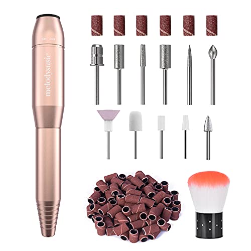 MelodySusie Electric Nail Drill Machine 11 in 1 Kit, Portable Electric Nail F...