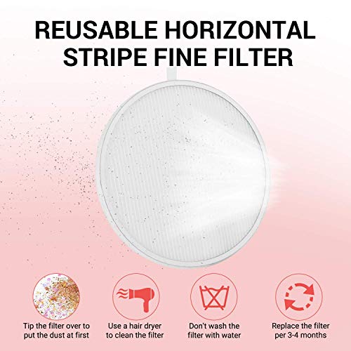 MelodySusie Nail Dust Collector with Reusable Filter, Powerful Nail Vacuum Fa...