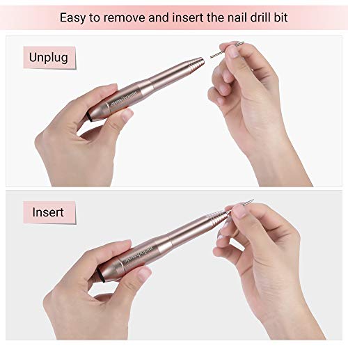 MelodySusie Portable Electric Nail Drill, Compact Efile Electrical Profession...