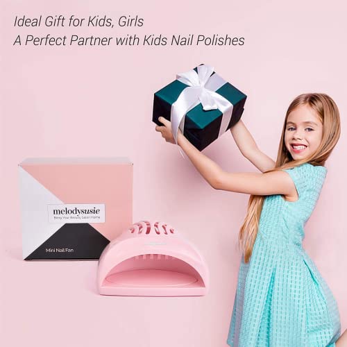 MelodySusie Portable Kids Nail Dryer, Mini Nail Fan Quick Dry for Regular Nai...