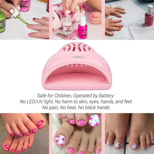 MelodySusie Portable Kids Nail Dryer, Mini Nail Fan Quick Dry for Regular Nai...