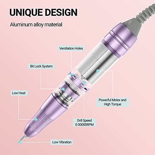 MelodySusie Professional 2 in 1 Nail Drill with Nail Lamp, 60W Nail Dryer wit...