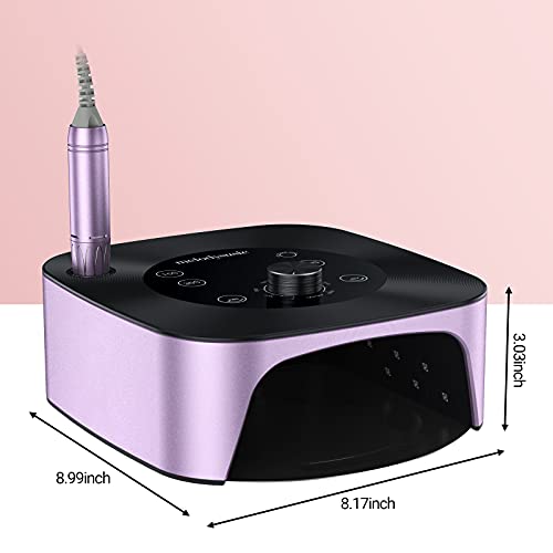 MelodySusie Professional 2 in 1 Nail Drill with Nail Lamp, 60W Nail Dryer wit...