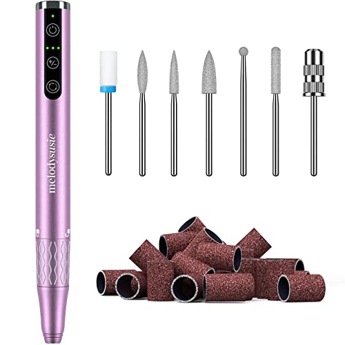 MelodySusie Professional Cordless Nail Drill, Portable Rechargeable Electric ...