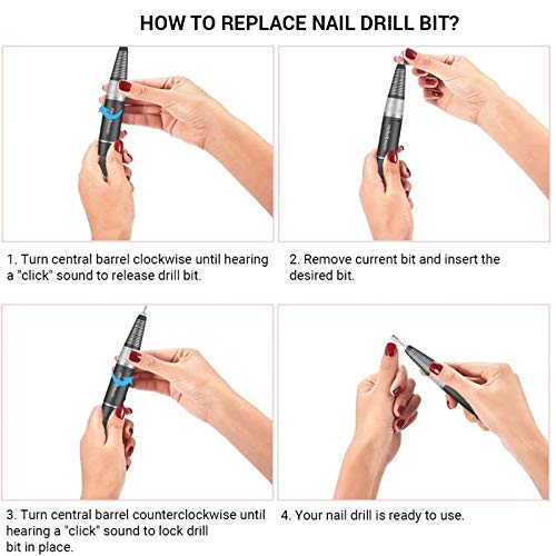 MelodySusie Professional Rechargeable 30000 rpm Nail Drill, Portable Electric...
