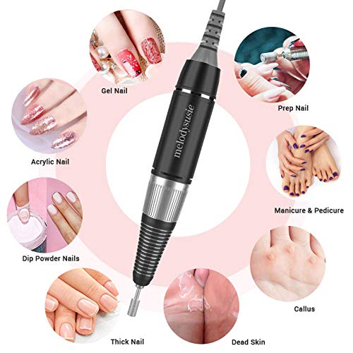 MelodySusie Professional Rechargeable 30000 rpm Nail Drill, Portable Electric...