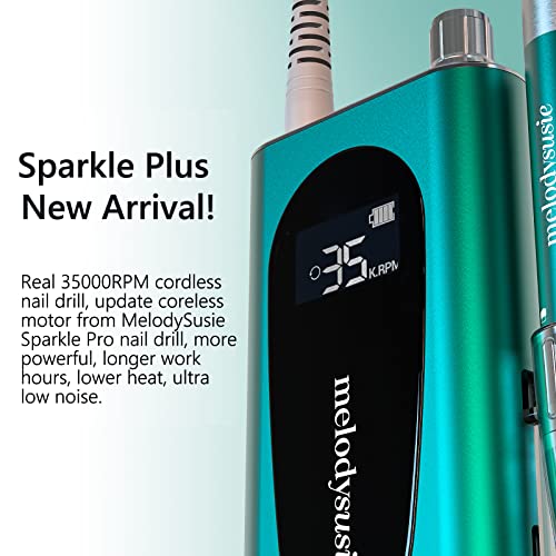 MelodySusie Professional Rechargeable 35000RPM Nail Drill, Cordless Portable ...