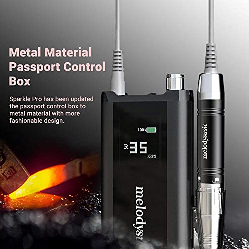 MelodySusie Professional Rechargeable Nail Drill Machine 35000 RPM, Portable ...
