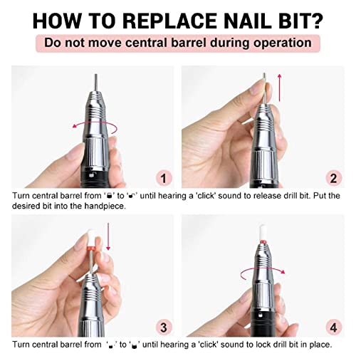 MelodySusie Professional Rechargeable Nail Drill Machine 35000 RPM, Portable ...