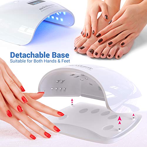 Melodysusie UV LED Nail Lamp True 54W Professional Nail Dryer for Gel Nail Po...