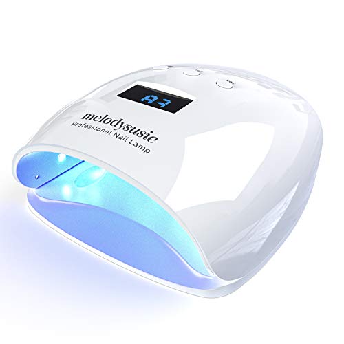 Melodysusie UV LED Nail Lamp True 54W Professional Nail Dryer for Gel Nail Po...