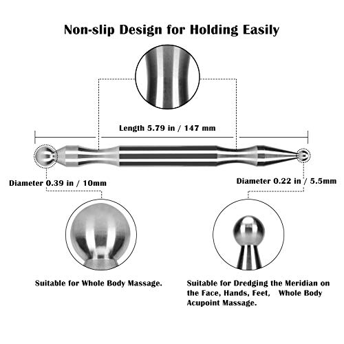 Acupuncture Pen, Stainless Steel Deep Tissue Massage Tool- Manual Acupuncture...