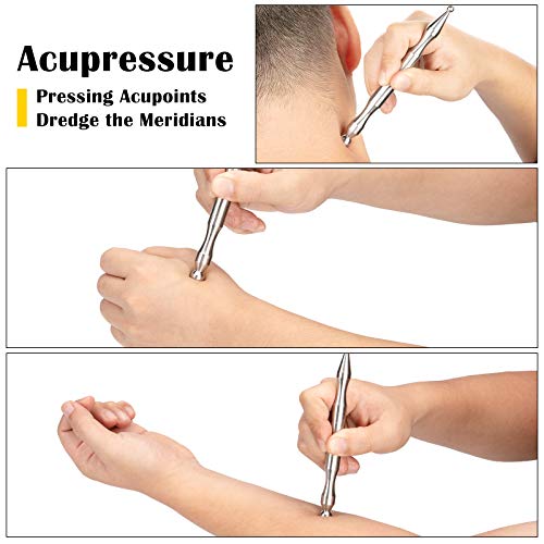 Acupuncture Pen, Stainless Steel Deep Tissue Massage Tool- Manual Acupuncture...