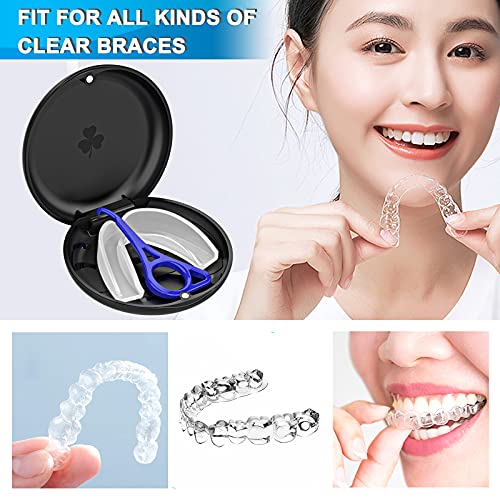 Aligner and Retainer Case with Special Magnetic Closure and 3-leaf Clover Des...