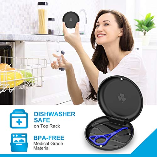 Aligner and Retainer Case with Special Magnetic Closure and 3-leaf Clover Des...