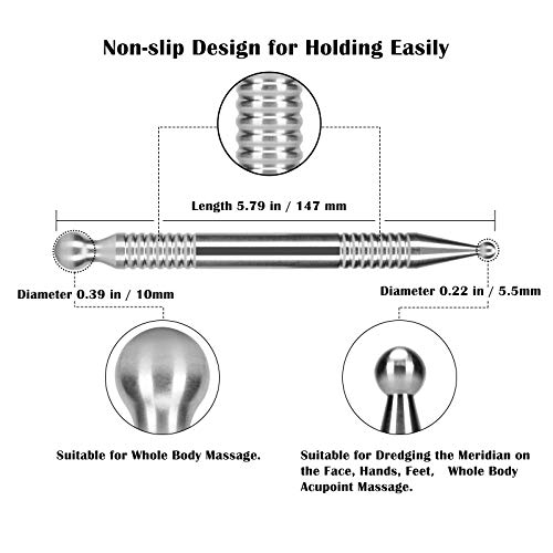 Manual Acupuncture Pen, Stainless Steel Massage Pen- Deep Tissue Massage Tool...