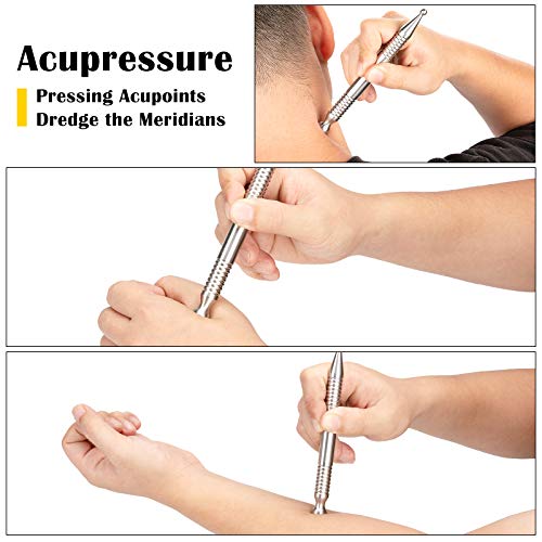 Manual Acupuncture Pen, Stainless Steel Massage Pen- Deep Tissue Massage Tool...
