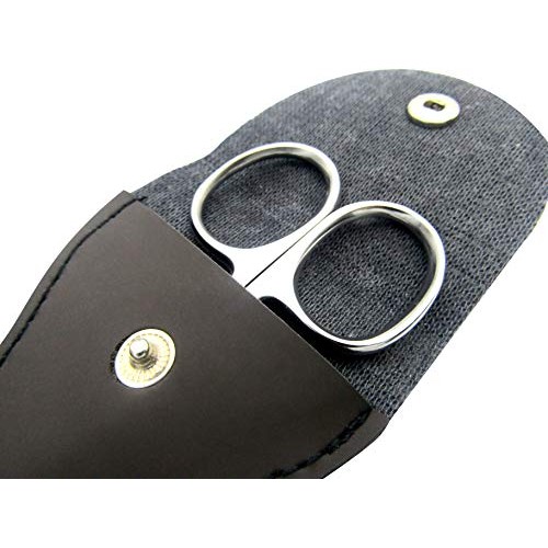 Melwey Rounded Tip Stainless Steel Nose & Facial Hair Safety Scissor, Blunt T...