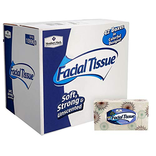 Member's Mark 2-Ply Facial Tissue, 42 pk., 4,620 tissues (110 ct. per box) sm