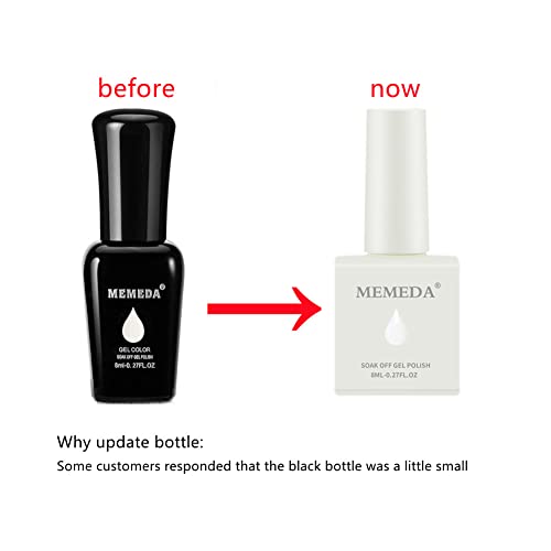 MEMEDA Gel Nail Polish, Milky White Nude Gel Polish, 0.27 fl oz