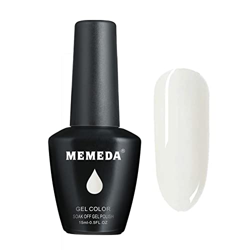 MEMEDA Nail Gel Polish Spring Summer Nail Art Colors Nude Milky UV LED Soak O...