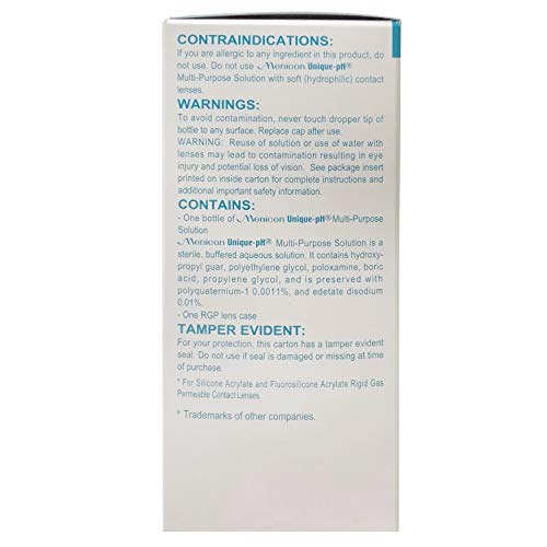 Menicon Unique pH Multi-Purpose Saline Solution Travel Pack 2.5 Oz and DMV Sc...