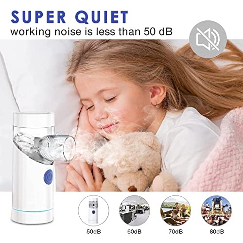 Portable Nebulizer, USB Rechargeable Nebulizer Machine Handheld Mesh Nebulize...