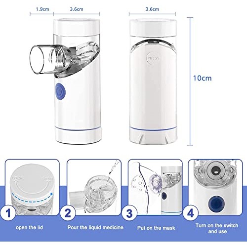Portable Nebulizer, USB Rechargeable Nebulizer Machine Handheld Mesh Nebulize...