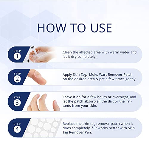 Skin Tag Remover Patches, 144 PCS New and Improved Formula Skin Tag Removal P...