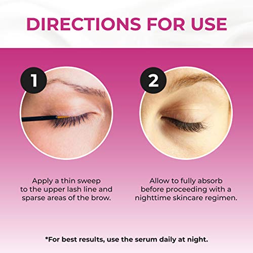 Eyelash Serum Biotin Eyebrow Serum, Lash Boost, Longer and Thicker Looking La...