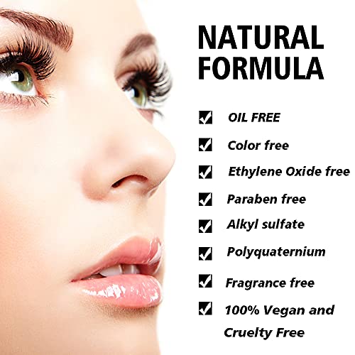 Eyelash Extension Shampoo 50 ml + Brush - Eyelid Foaming Cleanser - Sensitive...