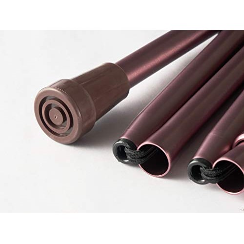 Merry Sticks Designer Folding Adjustable Walking Cane, Royal Burgundy with Th...